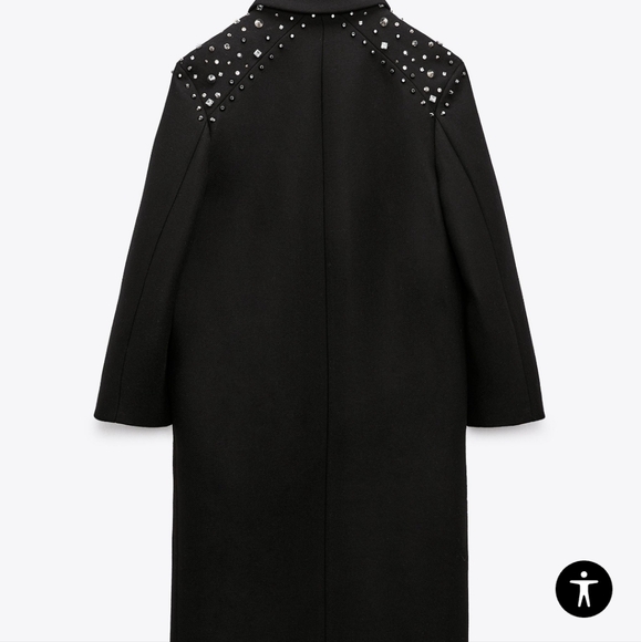 Zara limited edition embellished wool coat new with tags size S - Picture 11 of 11